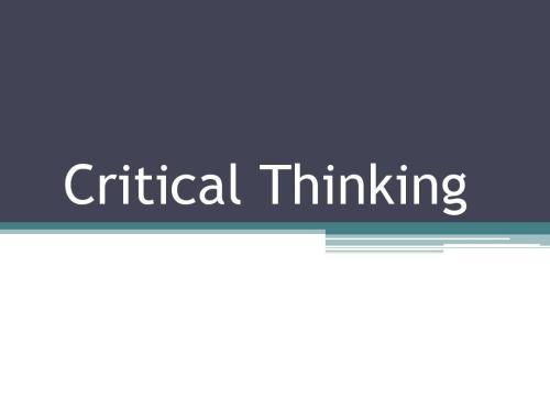 美国学校一再强调的Critical Thinking到底是什么？